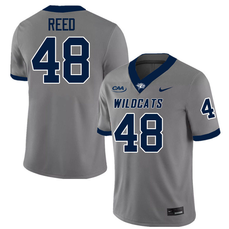 New Hampshire Wildcats #48 Nick Reed College Football Jerseys,Uniforms-Grey